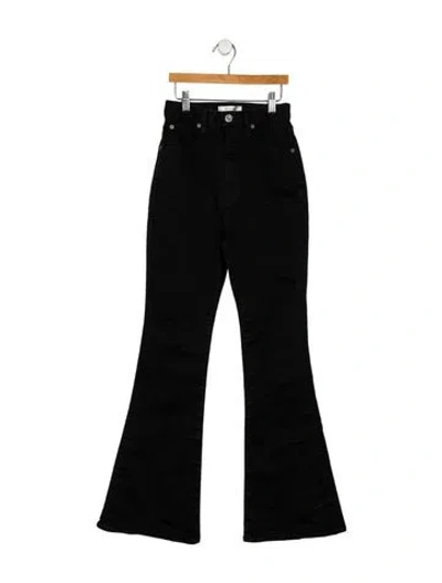 Pre-owned Moussy Mid-rise Straight Leg Jeans In Black