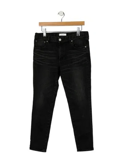 Pre-owned Moussy Mid-rise Straight Leg Jeans In Black
