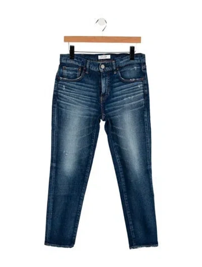 Pre-owned Moussy Mid-rise Straight Leg Jeans In Blue