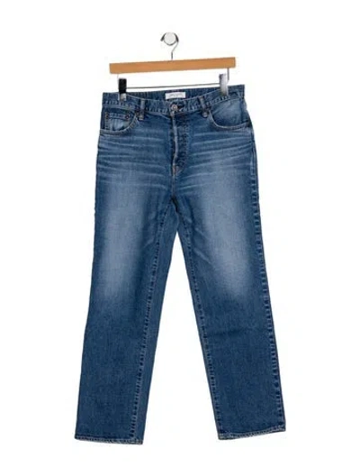 Pre-owned Moussy Mid-rise Straight Leg Jeans In Blue