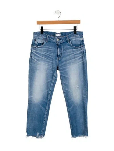 Pre-owned Moussy Mid-rise Straight Leg Jeans In Blue