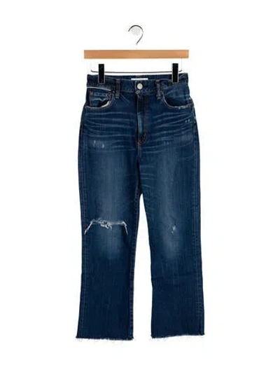 Pre-owned Moussy Mid-rise Straight Leg Jeans In Blue