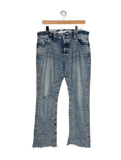 Pre-owned Moussy Mid-rise Straight Leg Jeans In Blue