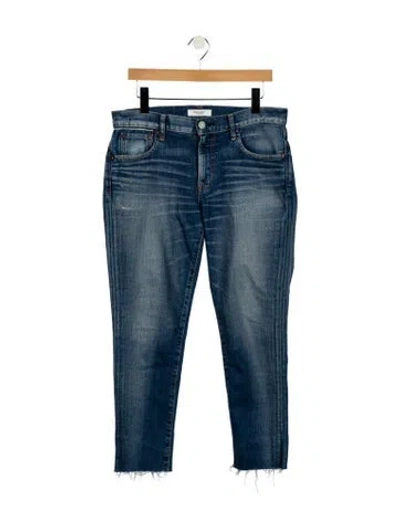 Pre-owned Moussy Mid-rise Straight Leg Jeans In Blue
