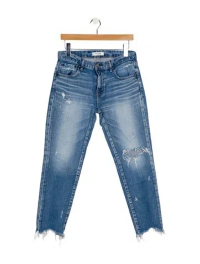 Pre-owned Moussy Mid-rise Straight Leg Jeans In Blue