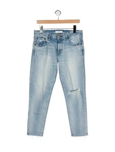 Pre-owned Moussy Mid-rise Straight Leg Jeans In Blue