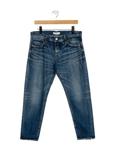Pre-owned Moussy Mid-rise Straight Leg Jeans In Blue