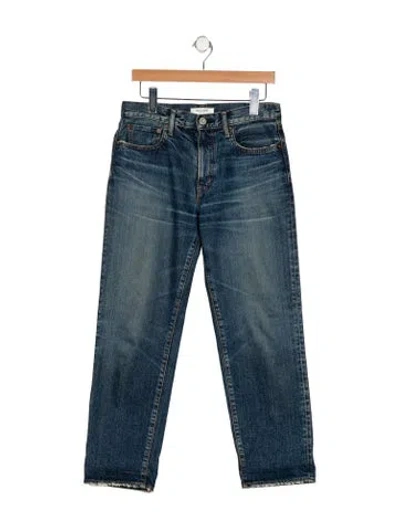 Pre-owned Moussy Mid-rise Straight Leg Jeans In Blue