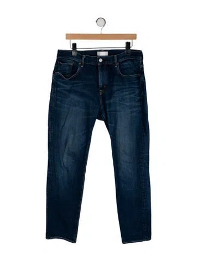 Pre-owned Moussy Mid-rise Straight Leg Jeans In Blue