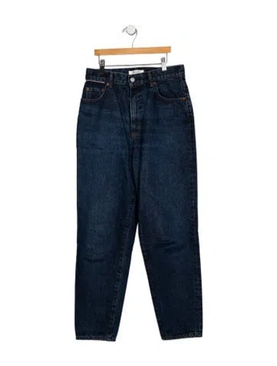 Pre-owned Moussy Mid-rise Straight Leg Jeans In Blue