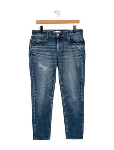 Pre-owned Moussy Mid-rise Straight Leg Jeans In Blue