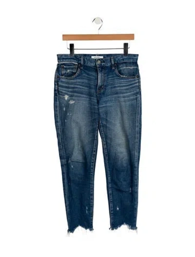 Pre-owned Moussy Mid-rise Straight Leg Jeans In Blue