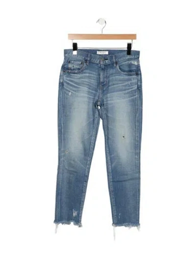 Pre-owned Moussy Mid-rise Straight Leg Jeans In Blue