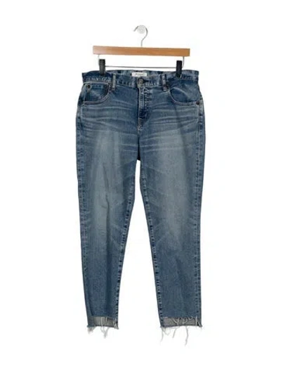 Pre-owned Moussy Mid-rise Straight Leg Jeans In Blue