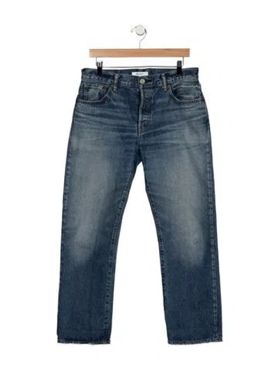 Pre-owned Moussy Mid-rise Straight Leg Jeans In Blue