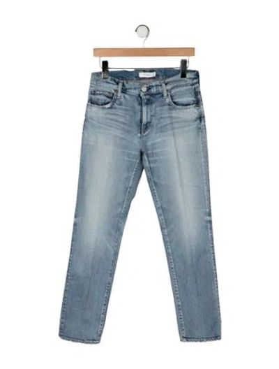 Pre-owned Moussy Mid-rise Straight Leg Jeans In Blue