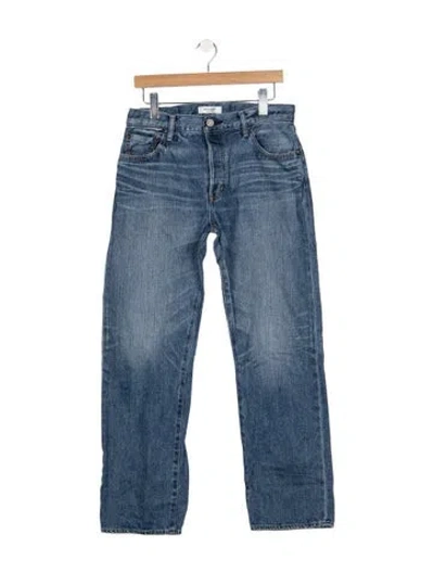 Pre-owned Moussy Mid-rise Straight Leg Jeans In Blue