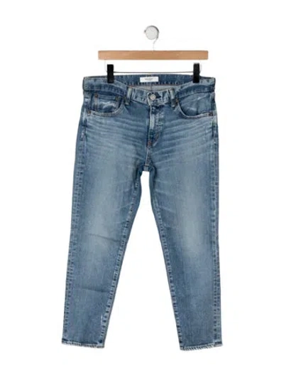 Pre-owned Moussy Mid-rise Straight Leg Jeans In Blue