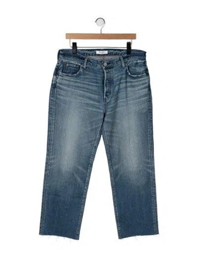 Pre-owned Moussy Mid-rise Straight Leg Jeans In Blue