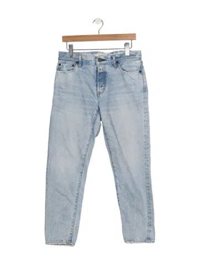 Pre-owned Moussy Mid-rise Straight Leg Jeans In Blue