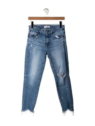 Pre-owned Moussy Mid-rise Straight Leg Jeans In Blue
