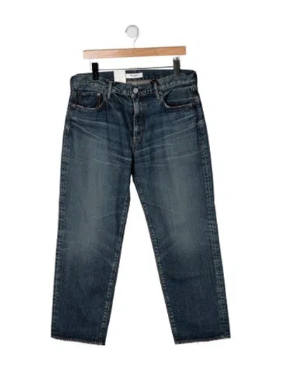 Pre-owned Moussy Mid-rise Straight Leg Jeans In Blue