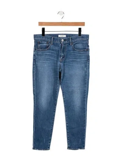 Pre-owned Moussy Mid-rise Straight Leg Jeans In Blue