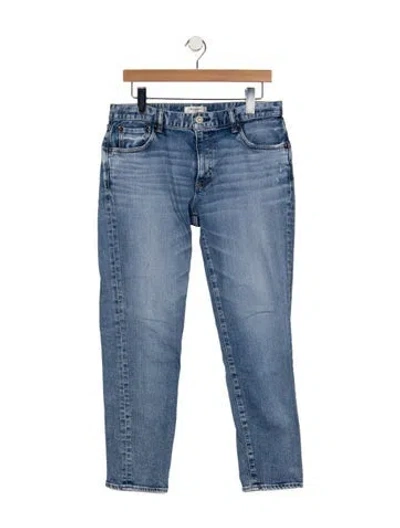 Pre-owned Moussy Mid-rise Straight Leg Jeans In Blue