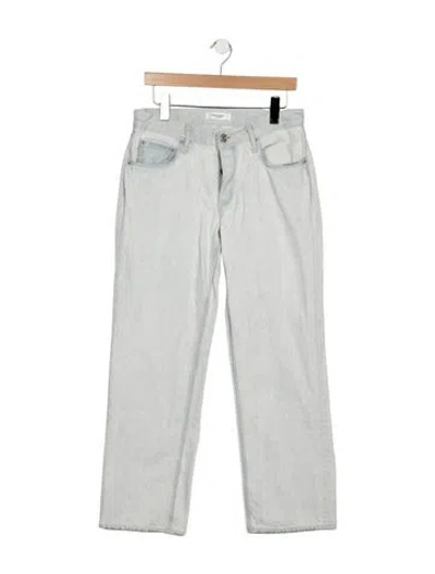 Pre-owned Moussy Mid-rise Straight Leg Jeans In Blue