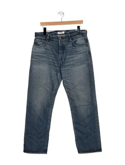 Pre-owned Moussy Mid-rise Straight Leg Jeans In Blue