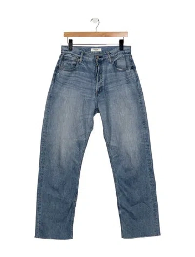 Pre-owned Moussy Mid-rise Straight Leg Jeans In Blue