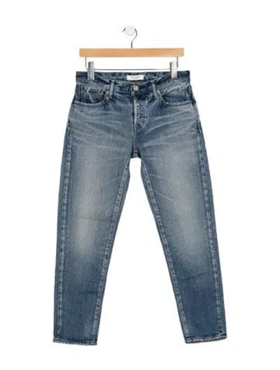 Pre-owned Moussy Mid-rise Straight Leg Jeans In Blue