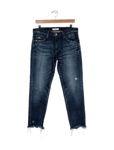 Pre-owned Moussy Mid-rise Straight Leg Jeans In Blue