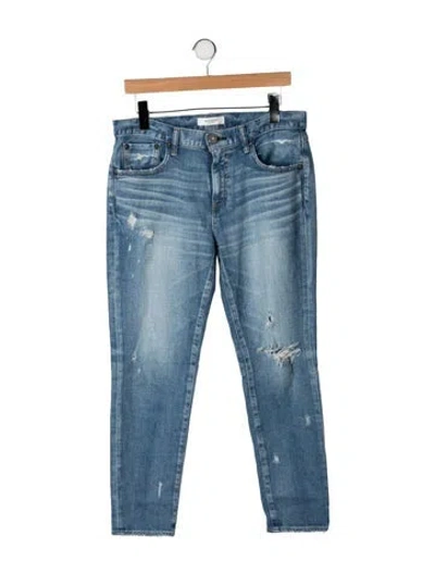 Pre-owned Moussy Mid-rise Straight Leg Jeans In Blue