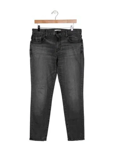 Pre-owned Moussy Mid-rise Straight Leg Jeans In Gray