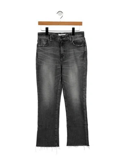 Pre-owned Moussy Mid-rise Straight Leg Jeans In Gray