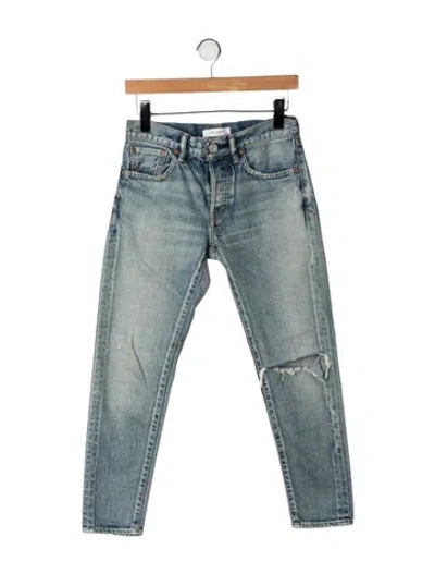 Pre-owned Moussy Mid-rise Straight Leg Jeans In Green