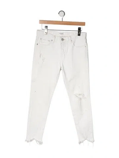 Pre-owned Moussy Mid-rise Straight Leg Jeans In Neutral