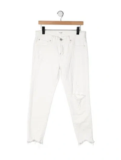 Pre-owned Moussy Mid-rise Straight Leg Jeans In Neutrals