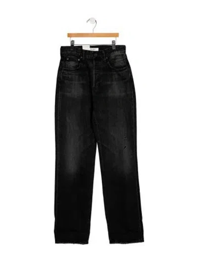 Pre-owned Moussy Mid-rise Straight Leg Jeans W/ Tags In Black