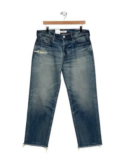 Pre-owned Moussy Mid-rise Straight Leg Jeans W/ Tags In Blue