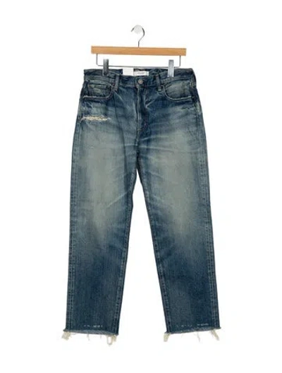 Pre-owned Moussy Mid-rise Straight Leg Jeans W/ Tags In Blue