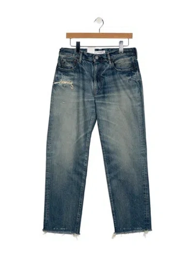 Pre-owned Moussy Mid-rise Straight Leg Jeans W/ Tags In Blue