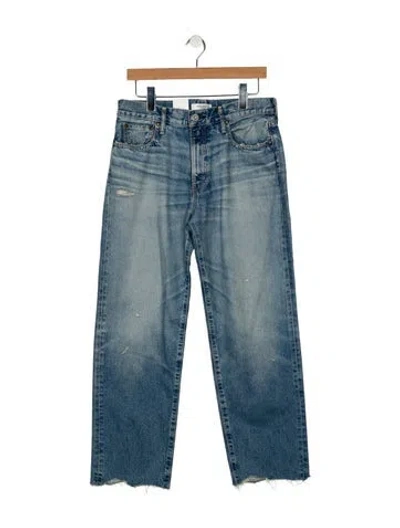 Pre-owned Moussy Mid-rise Straight Leg Jeans W/ Tags In Blue