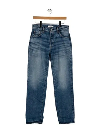 Pre-owned Moussy Mid-rise Straight Leg Jeans W/ Tags In Blue