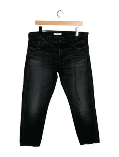 Pre-owned Moussy Mid-rise Wide Leg Jeans In Black