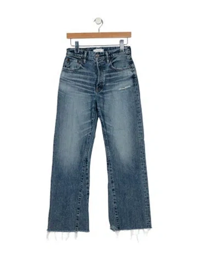 Pre-owned Moussy Mid-rise Wide Leg Jeans In Blue