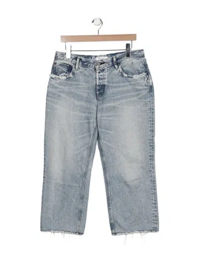 Pre-owned Moussy Mid-rise Wide Leg Jeans In Blue