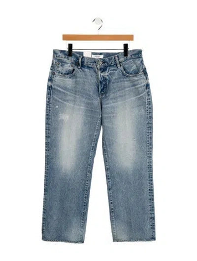 Pre-owned Moussy Mid-rise Wide Leg Jeans In Blue