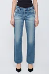 Moussy Millsboro Low Rise Straight Jeans In Blue In Blue
